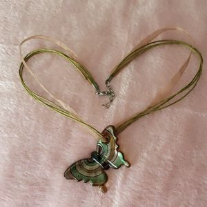 Glass Butterfly Necklace